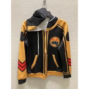 Cobra Kai Zipper Jacket Size Small Black Gold Hoodie